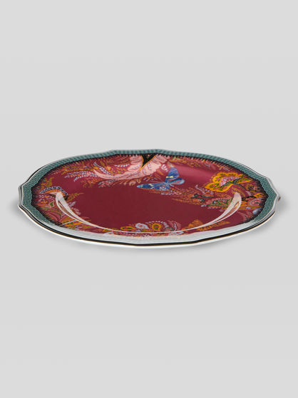 SET OF FOUR PAISLEY FRUIT PLATES