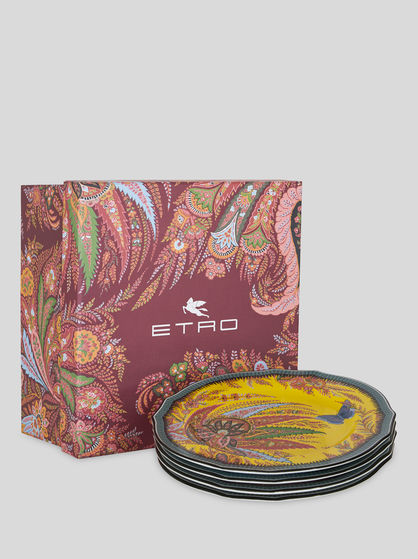 SET OF FOUR PAISLEY FRUIT PLATES