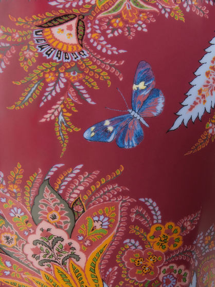 FLORAL PAISLEY PORCELAIN VASE