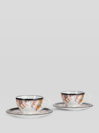 LEAFY PAISLEY TEA SET FOR TWO