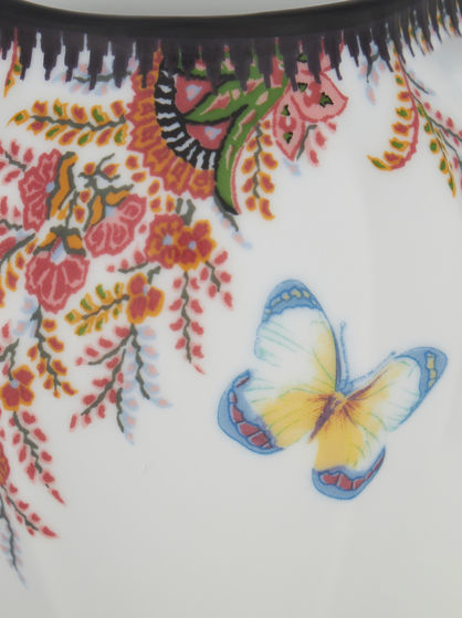 FLORAL PAISLEY MILK JUG WITH BUTTERFLIES