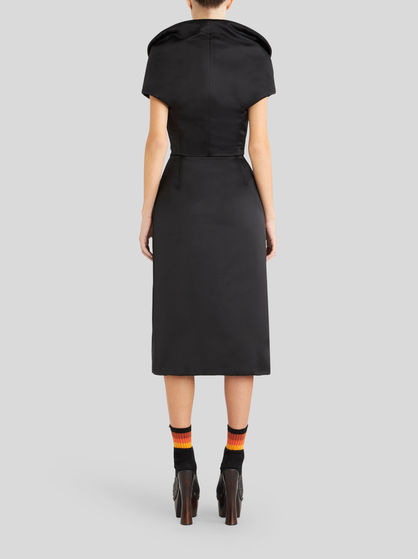 BUSTIER DRESS WITH LOGO AND EMBROIDERED PEGASO