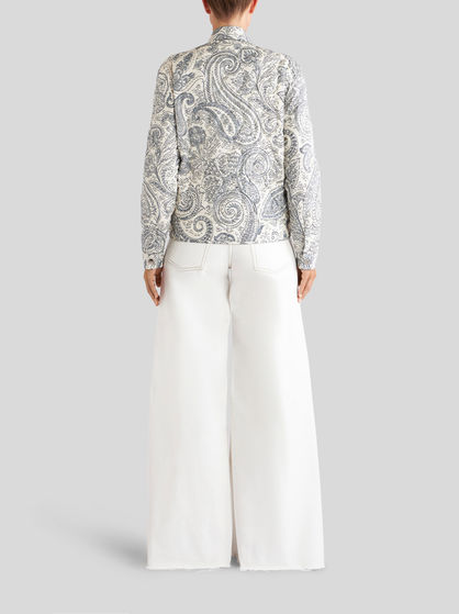 PAISLEY PRINT SHIRT JACKET