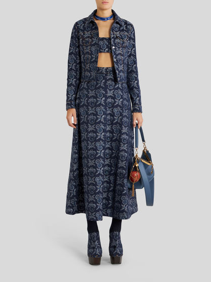 DENIM JACQUARD JACKET