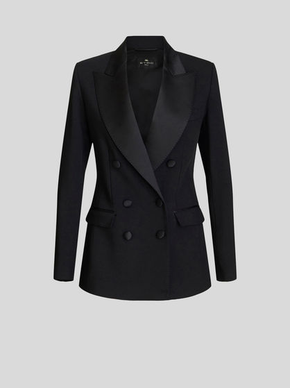 Tailored double-breasted jacket | Women | Black | ETRO