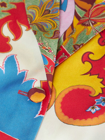 TAILORED PRINTED SILK JACKET