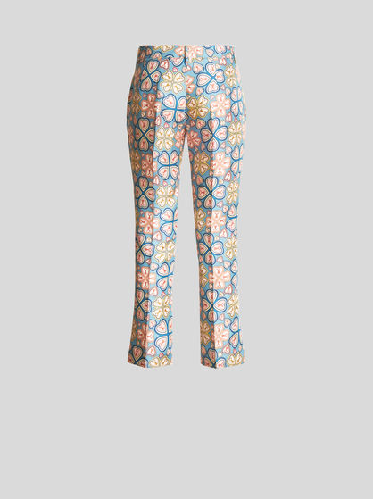 SILK TROUSERS WITH PRINT