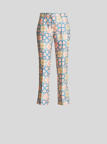 SILK TROUSERS WITH PRINT