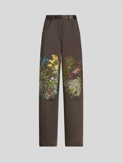 CARGO TROUSERS WITH LANDSCAPE DESIGN