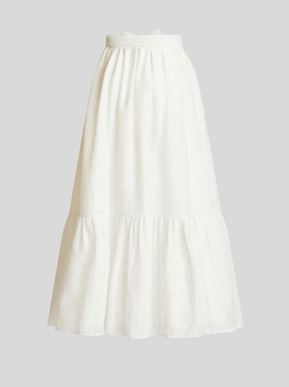 COTTON AND SILK SKIRT