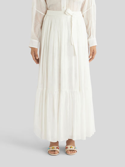 COTTON AND SILK SKIRT