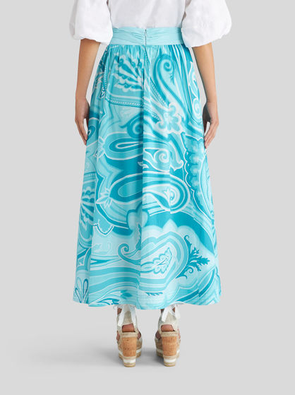 Paisley pattern skirt | Women | Light blue | ETRO