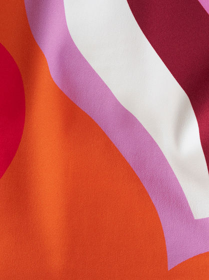 SHEATH DRESS WITH COLOUR BLOCK PATTERN