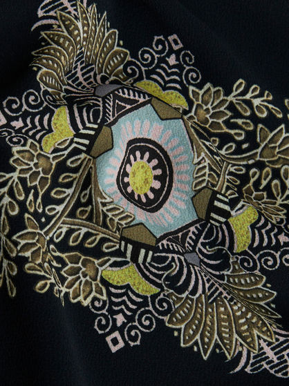 DRESS WITH ORNAMENTAL MOTIFS