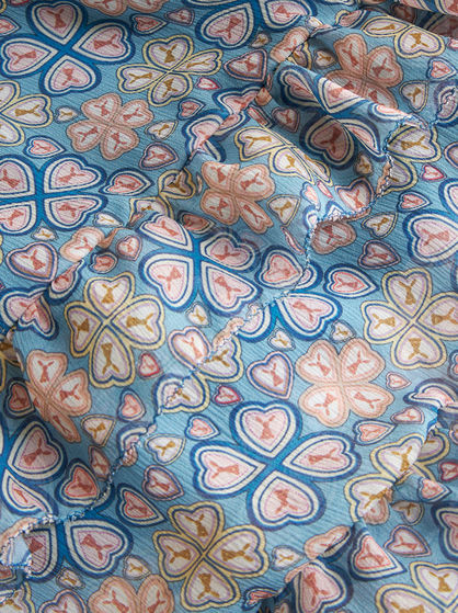 SILK DRESS WITH RUCHES