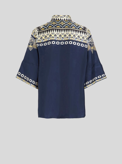 POUCH PRINT SILK SHIRT