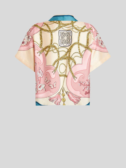 SCARF PRINT SILK SHIRT