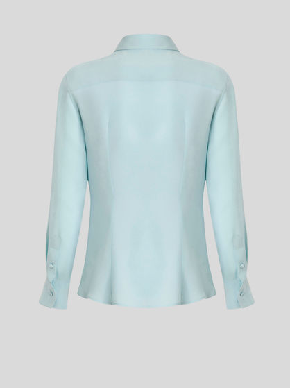 SILK SHIRT WITH TUCKS