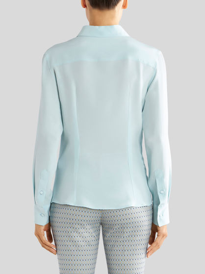 SILK SHIRT WITH TUCKS