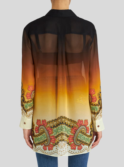 PRINTED SILK GEORGETTE SHIRT