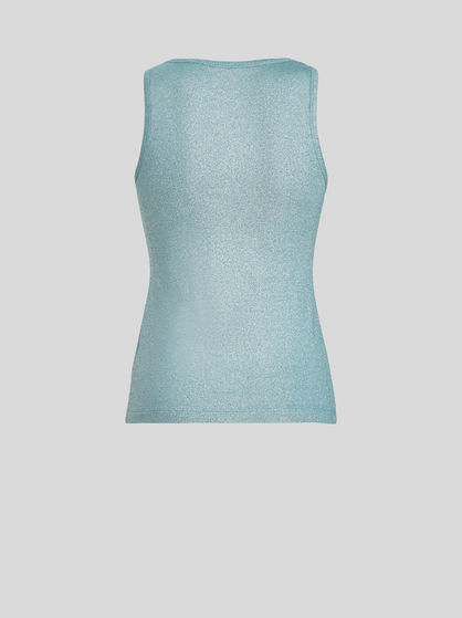 RIBBED TOP WITH METALLIC THREAD