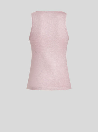 RIBBED TOP WITH METALLIC THREAD