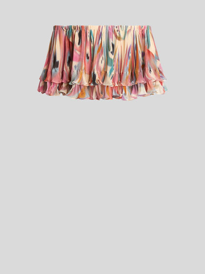 BUTTERFLY WING TOP WITH RUCHES