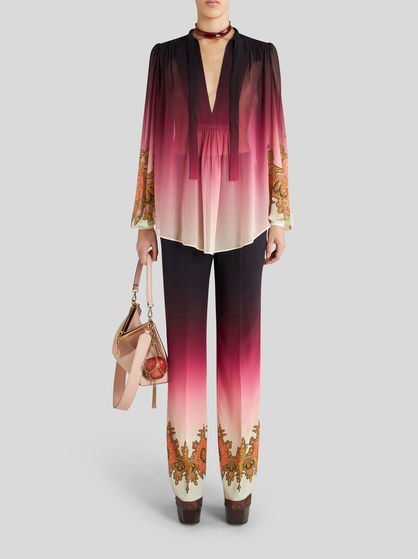 COLOUR SHADED GEORGETTE TOP