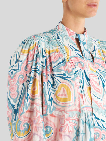 PAISLEY 선버스트 프린트 블라우스