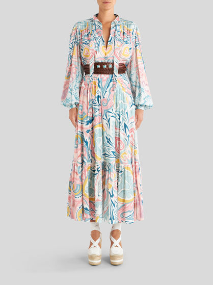 PAISLEY 선버스트 프린트 블라우스