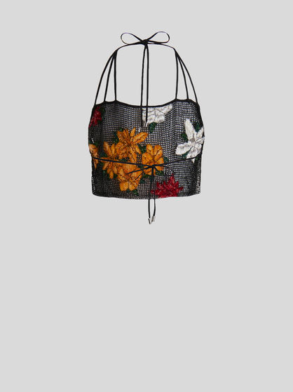 FLORAL TOP WITH BEADS