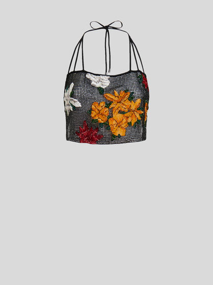 FLORAL TOP WITH BEADS
