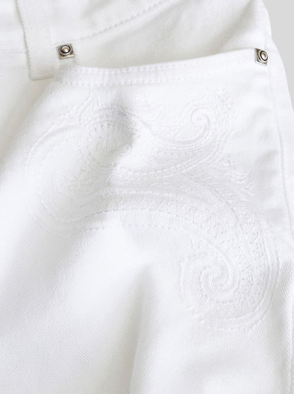 JEANS WITH PAISLEY EMBROIDERY