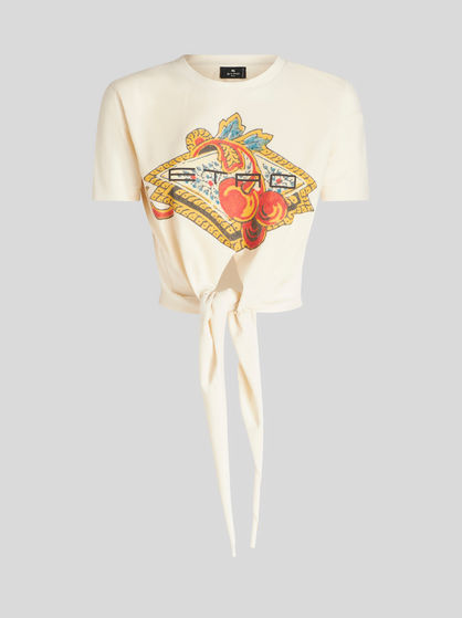 ロゴ ジャージー クロップド Tシャツ