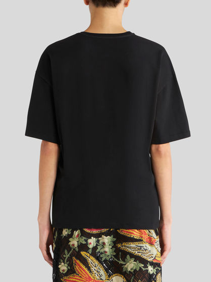 JERSEY T-SHIRT WITH LOGO AND EMBROIDERY