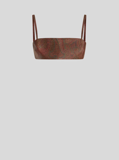 PAISLEY JACQUARD FABRIC TOP