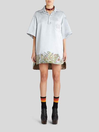 OVERSIZE SHIRT WITH LOGO ON CHEST