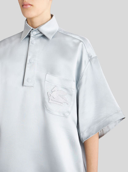 OVERSIZE SHIRT WITH LOGO ON CHEST