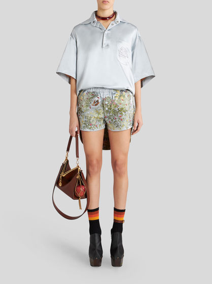 OVERSIZE SHIRT WITH LOGO ON CHEST