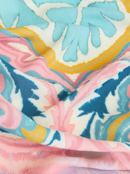 BLOUSE WITH PAISLEY SUNBURST PRINT
