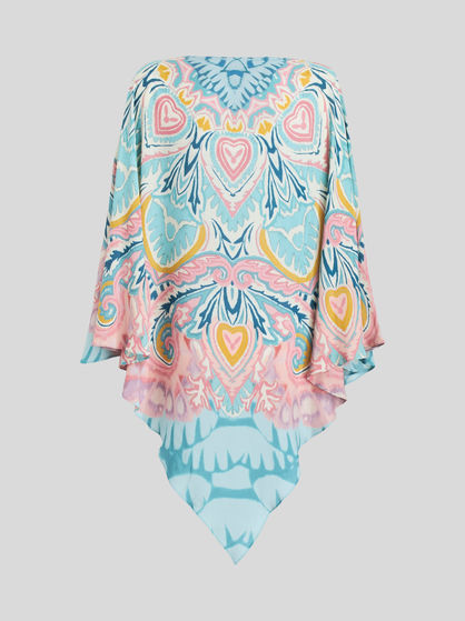 BLOUSE WITH PAISLEY SUNBURST PRINT