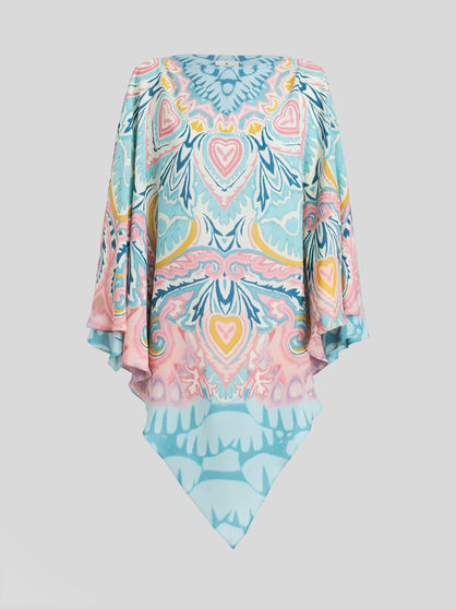 BLOUSE WITH PAISLEY SUNBURST PRINT