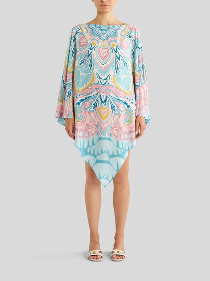 BLOUSE WITH PAISLEY SUNBURST PRINT