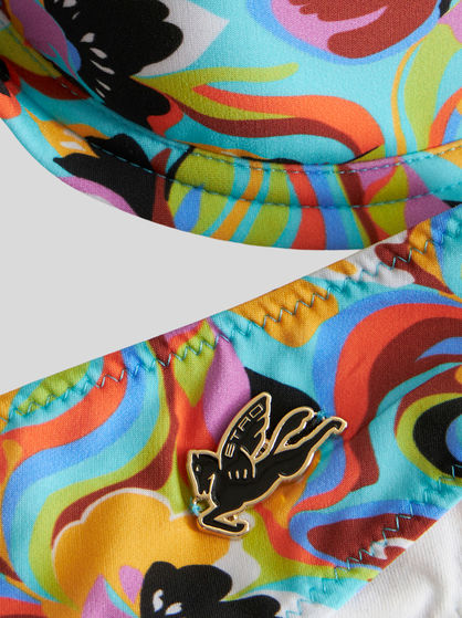 BIKINI WITH FLORAL WAVES