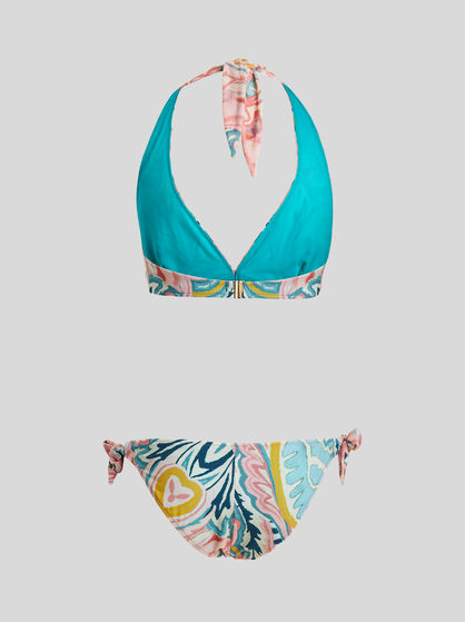 BIKINI WITH PAISLEY SUNBURST PRINT