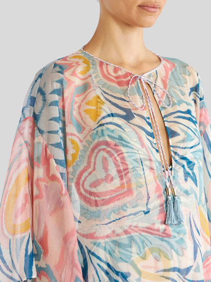 BUTTERFLY WING PRINT CAFTAN