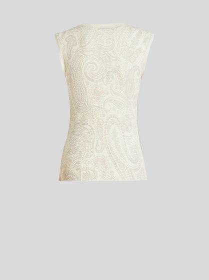 PAISLEY KNIT TANK TOP