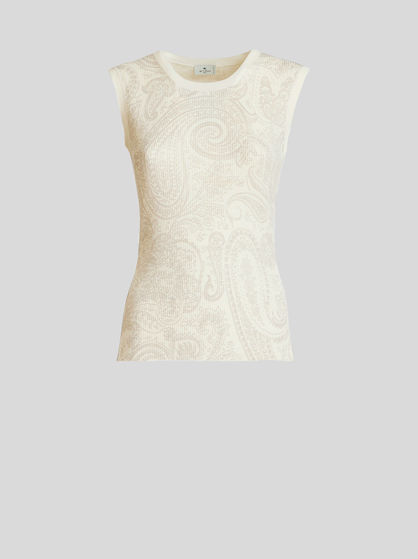 PAISLEY KNIT TANK TOP