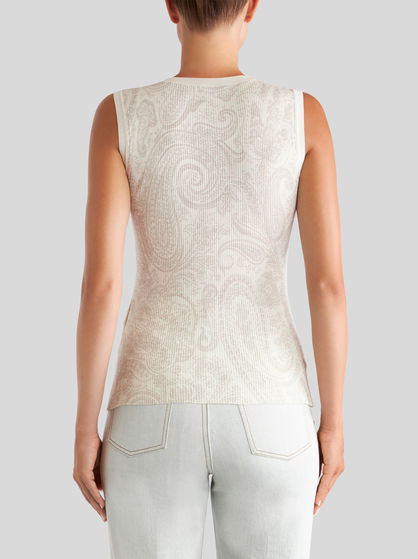 PAISLEY KNIT TANK TOP