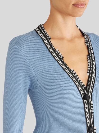Cardigan with geometric borders | Women | ETRO